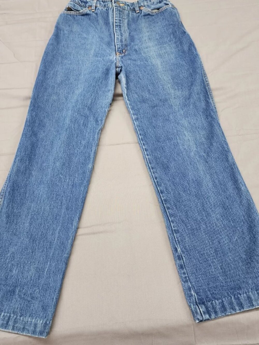 h.i.s Vintage Women's Jeans Size 14 W26 High Rise Straight Leg Blue Cotton